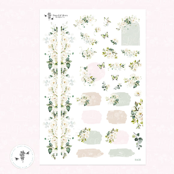 Sage -  Floral Trims & Shapes